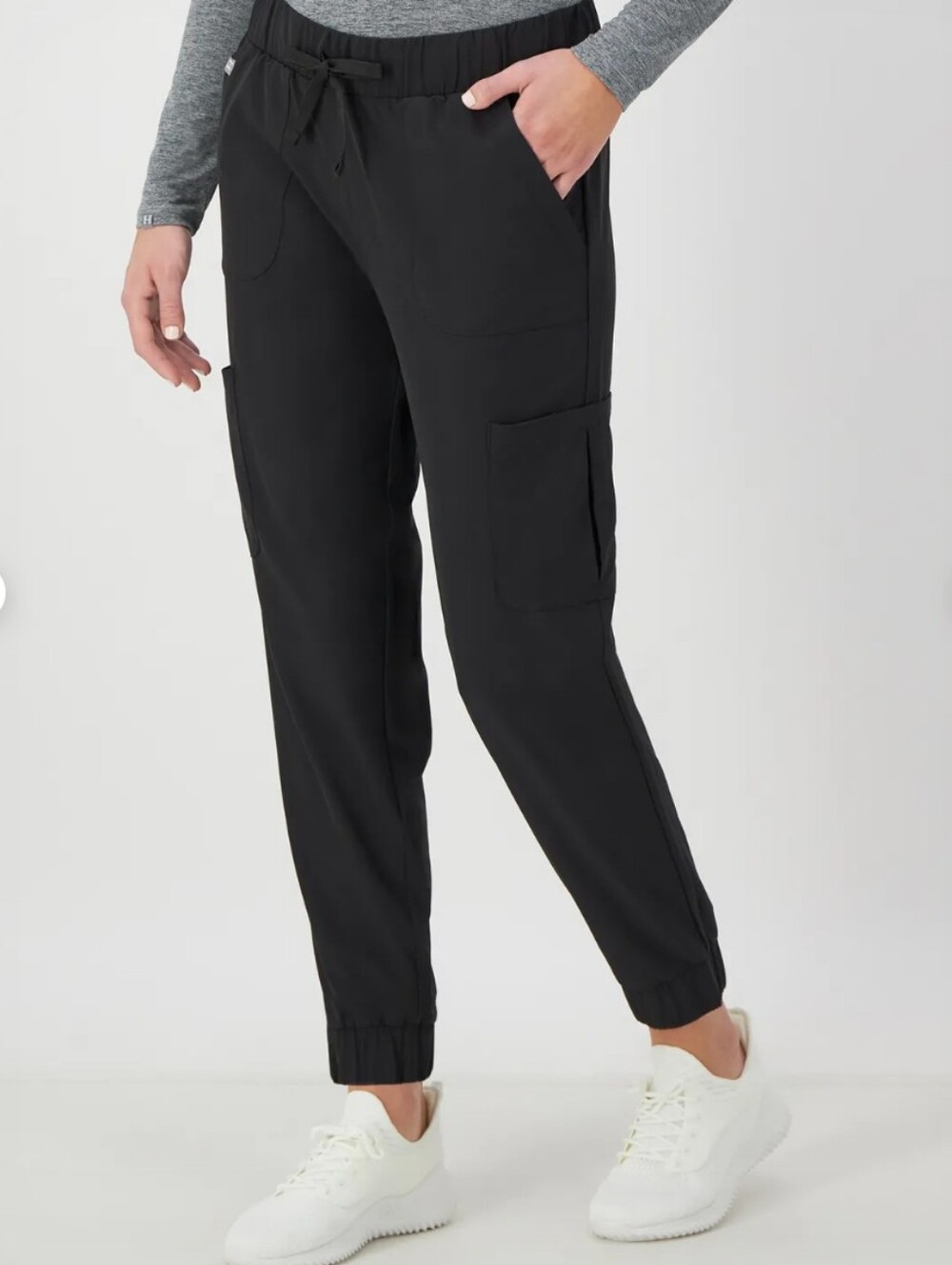 NWT Hanes Comfort Fit Women Scrub Joggers 2XL Black CSW101
